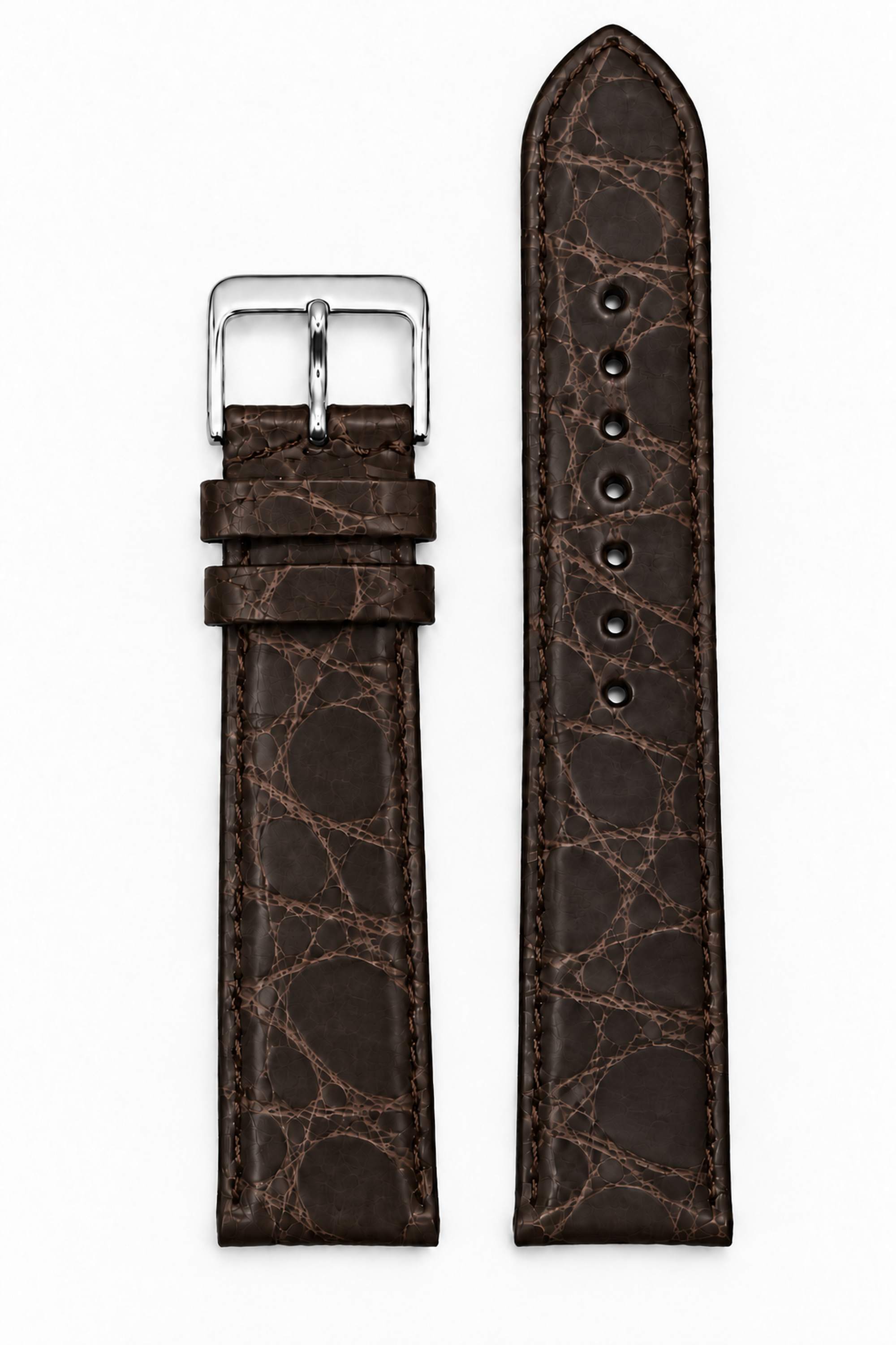 Horlogeband Bahamas donkerbruin | voor Eberhard
