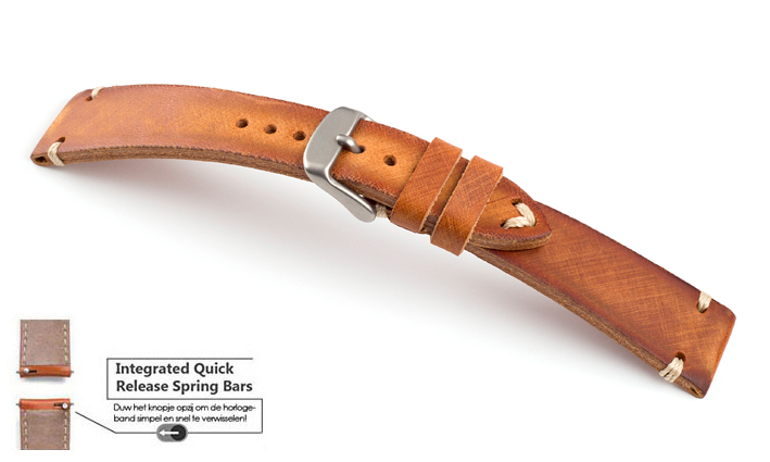 Horlogeband Vintage cognac | voor Asus ZenWatch 