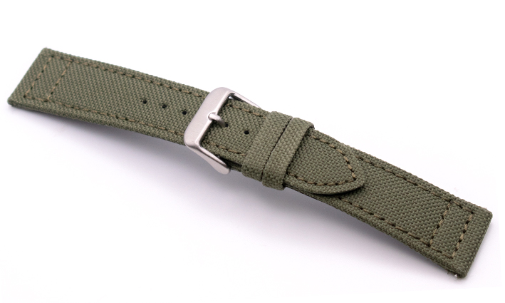 Horlogeband Canvas Olivegreen | voor Guess 