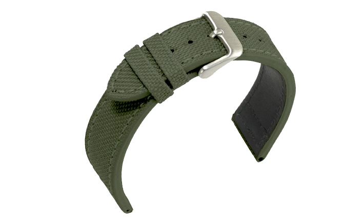 Horlogeband Canvas Olivegreen | voor Guess