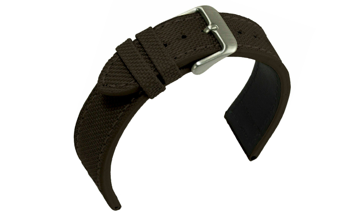 Horlogeband Canvas bruin | voor Nautica
