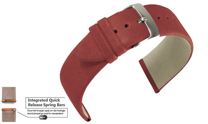 Horlogeband Cordero rood | voor Michael Kors Smartwatch