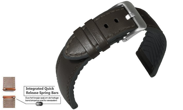 Horlogeband Waterproof James donkerbruin | voor Michael Kors Smartwatch‎