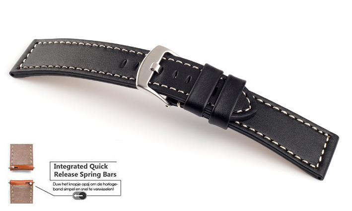 Horlogebandje Elba Zwart | voor Smartwatch bandjes 