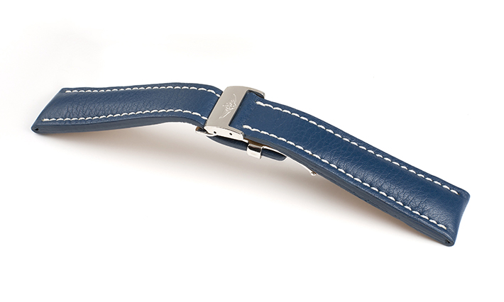 Horlogebandje Chronogrande Kalf Brilliantblauw  | passend voor Breitling horlogeband 