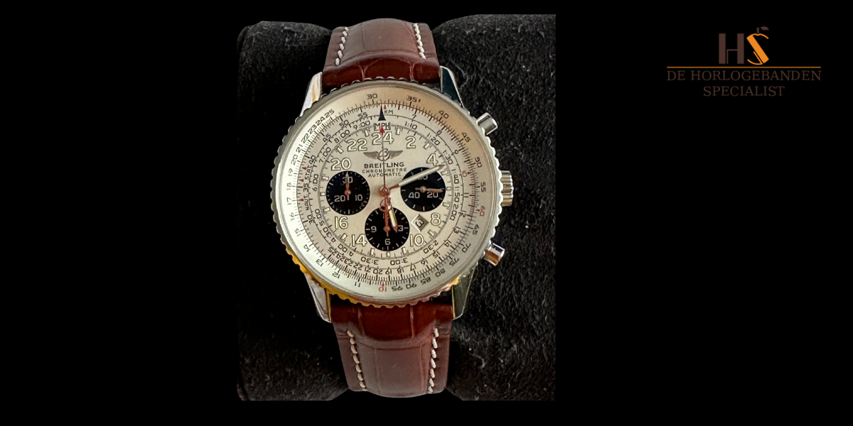 Horlogebandje Chronogrande Alligator mahagoni | passend voor Breitling