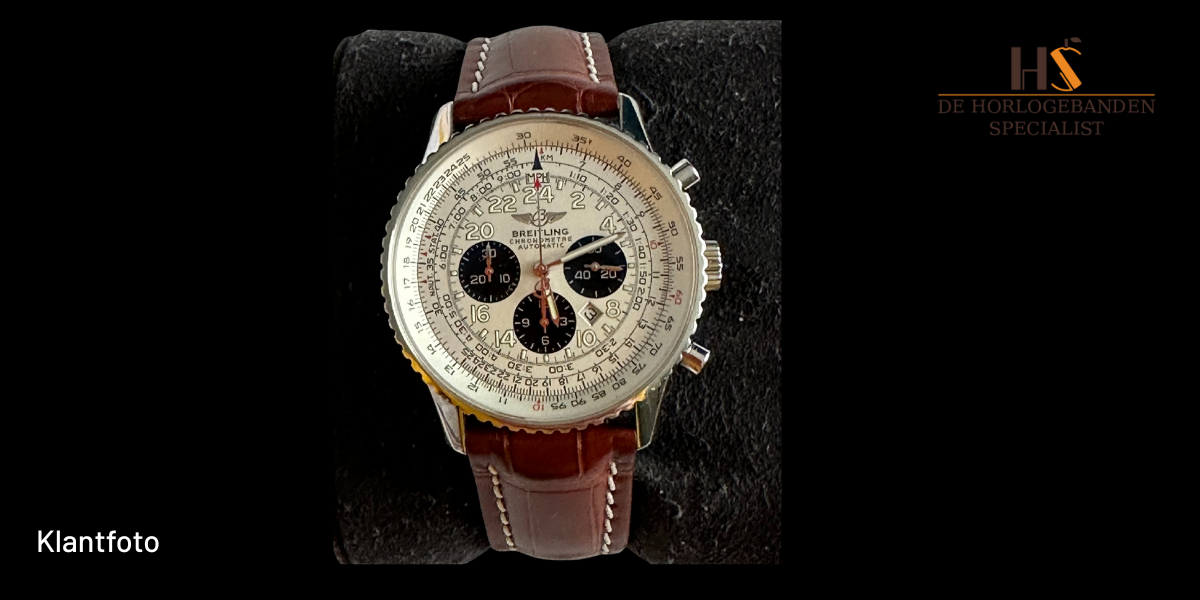 Horlogebandje Chronogrande Alligator mahagoni | passend voor Breitling