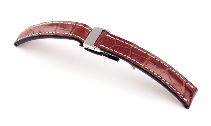 Horlogebandje Aero mahagoni | passend voor Breitling horlogeband 