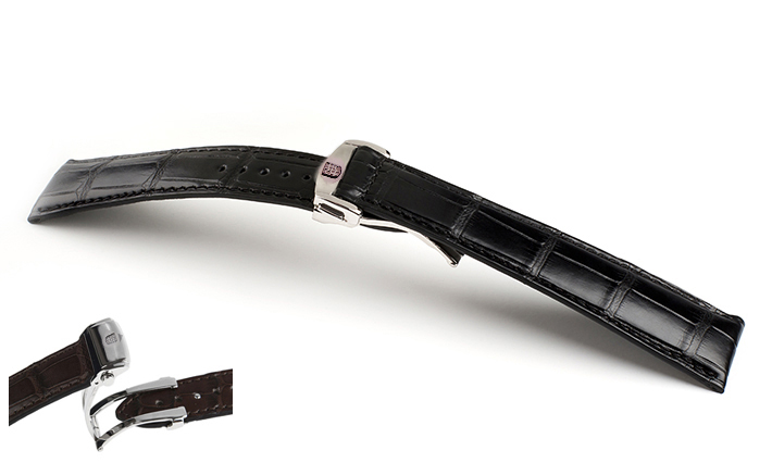 Horlogebandje Swiss zwart passend voor Frederique Constant De Horlogebanden Specialist
