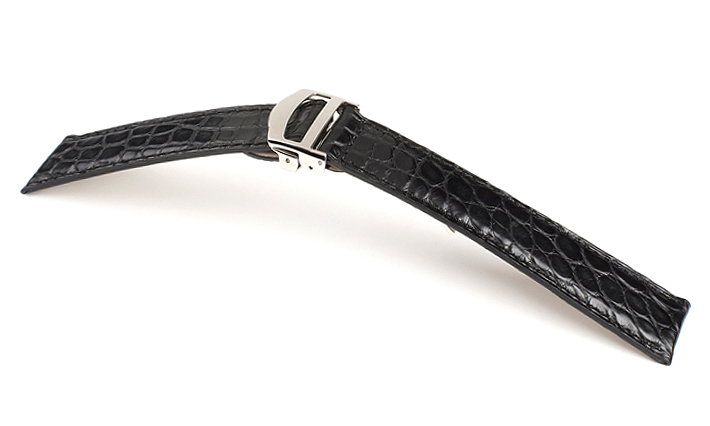 Horlogebandje Deployante zwart | passend voor Cartier 