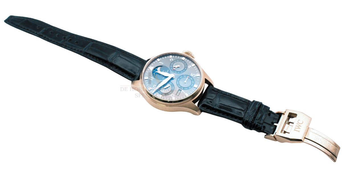 Horlogebandje Portugieser donkerblauw | passend voor IWC