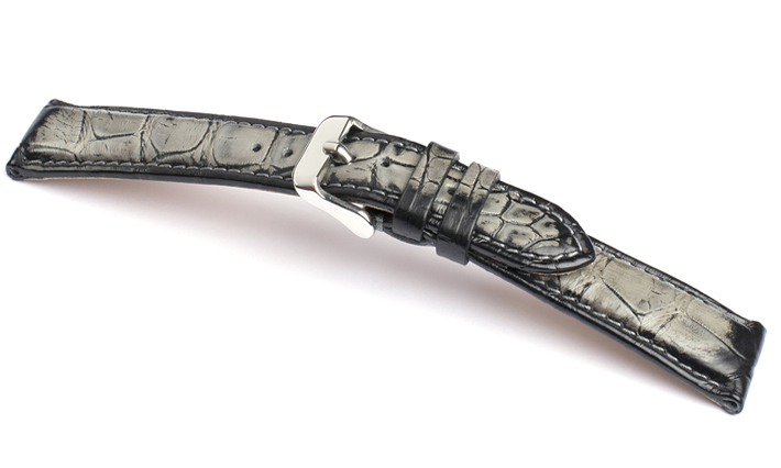Horlogeband Alligator Multicolor grijs | voor Rolex 