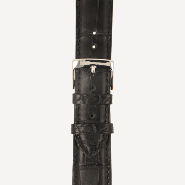 Horlogeband Alligator Classic Plat zwart | voor Raymond Weil