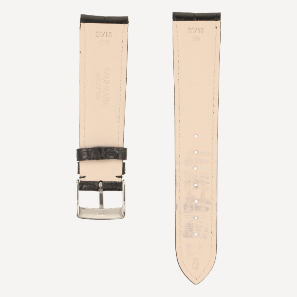 Horlogeband Alligator Classic Plat zwart | voor Raymond Weil