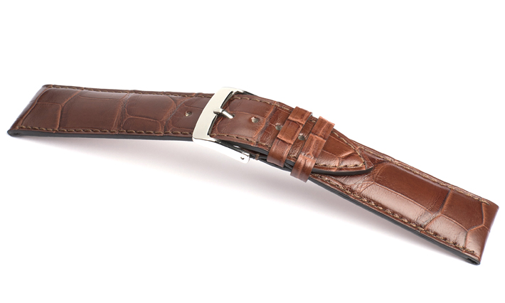 Horlogeband Alligator Classic havanna | voor Hermes