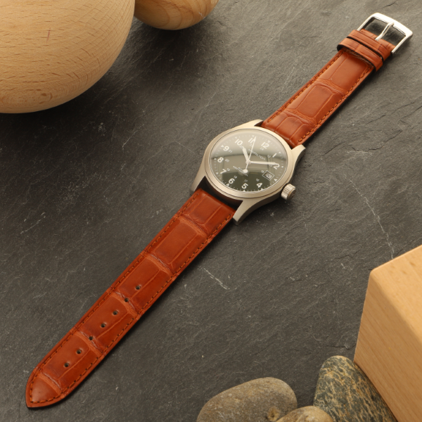Horlogeband Alligator Classic cognac | voor Patek Philippe