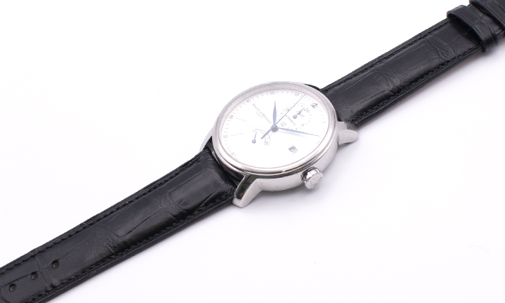 Horlogeband Alligator Classic zwart | voor Eberhard