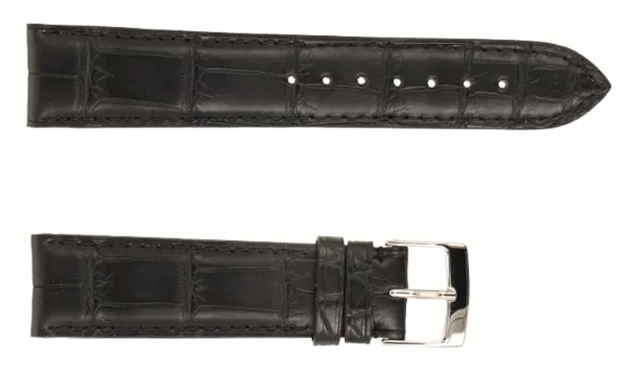 Horlogeband Alligator Classic zwart | voor Eberhard