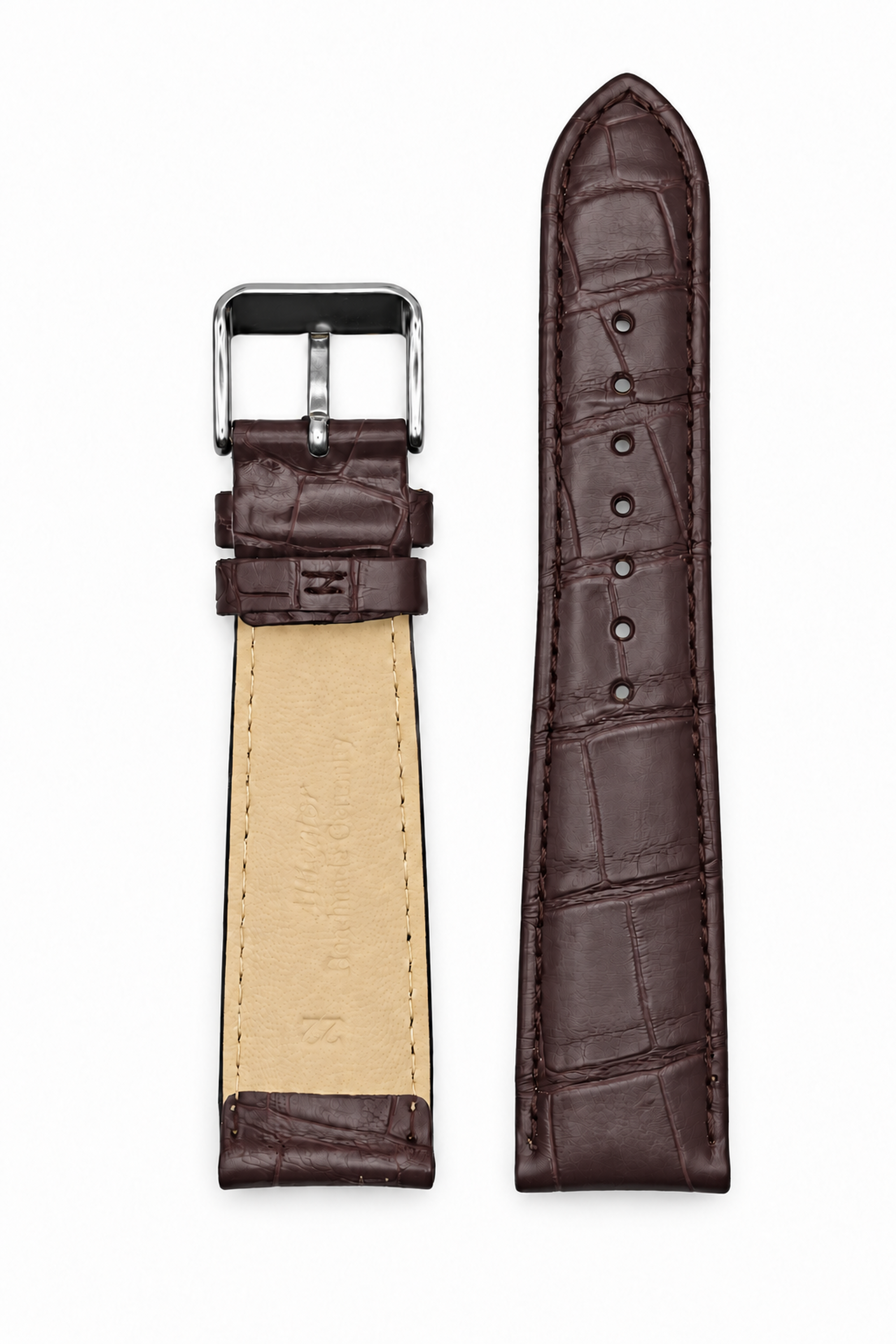 Horlogeband Louisiana donkerbruin | voor Cartier