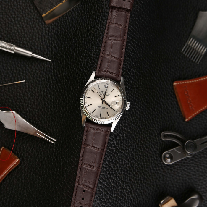 Horlogeband Louisiana donkerbruin | voor Cartier