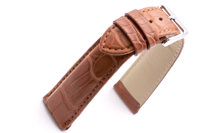 Horlogeband Louisiana cognac | voor Baume & Mercier