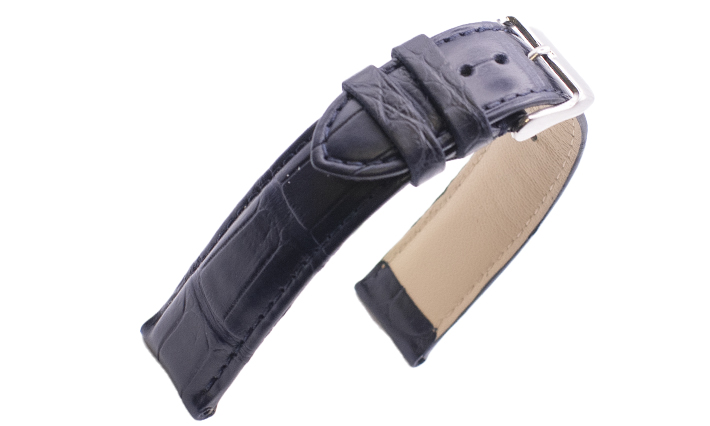 Horlogeband Louisiana donkerblauw | voor Leer