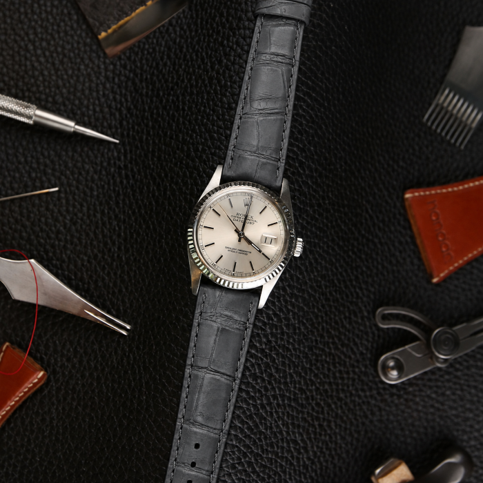 Horlogeband Louisiana grijs | voor Baume & Mercier