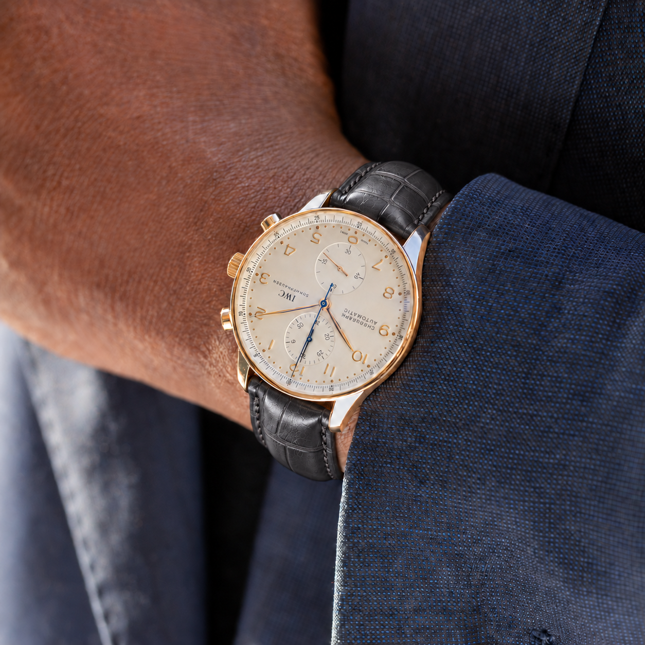 Horlogeband Louisiana grijs | voor Baume & Mercier