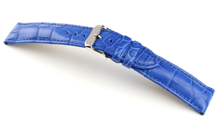 Horlogeband Louisiana azuurblauw | voor Leer 