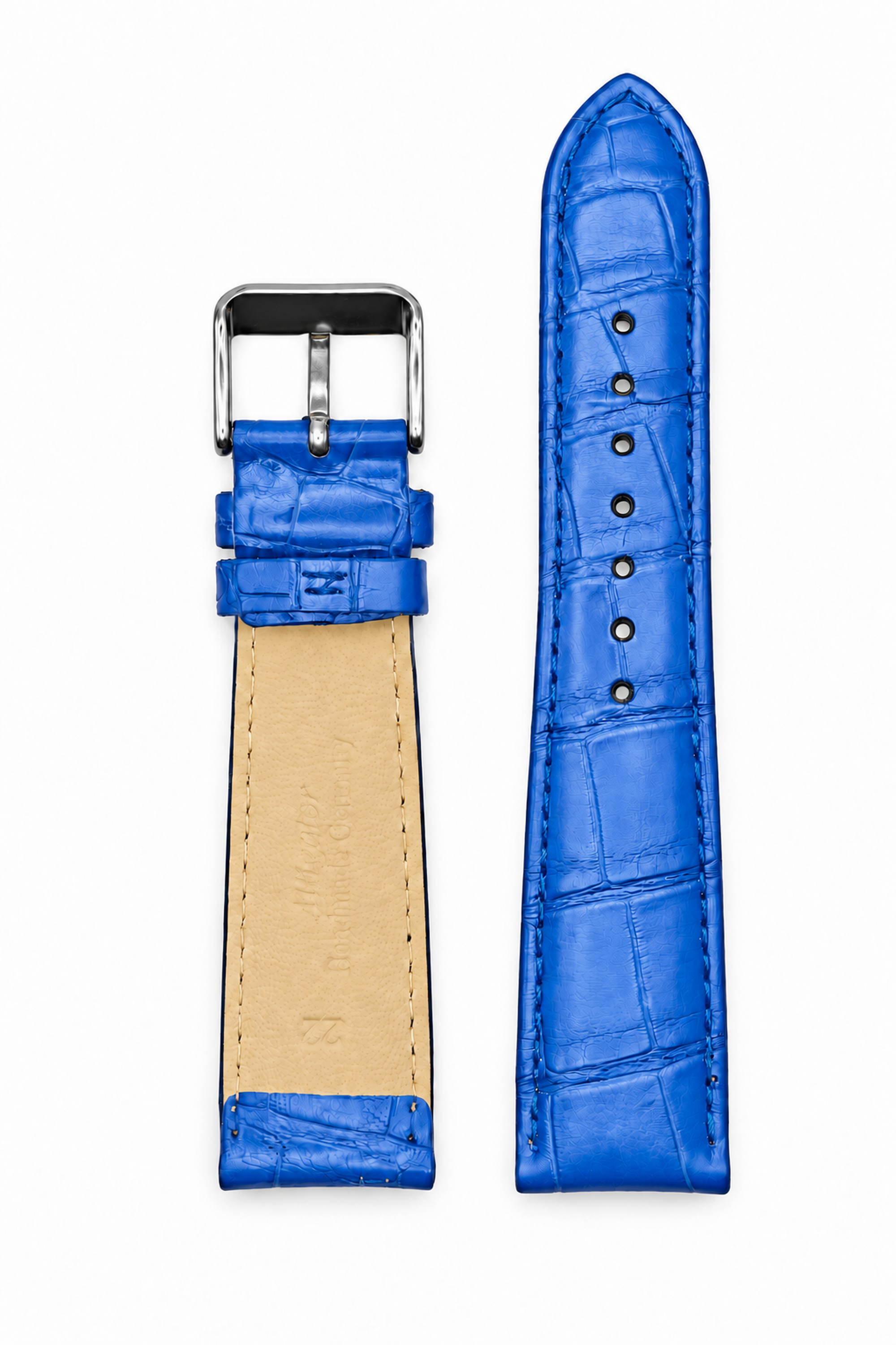 Horlogeband Louisiana azuurblauw | voor Certina