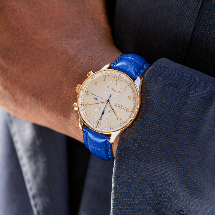 Horlogeband Louisiana azuurblauw | voor Certina