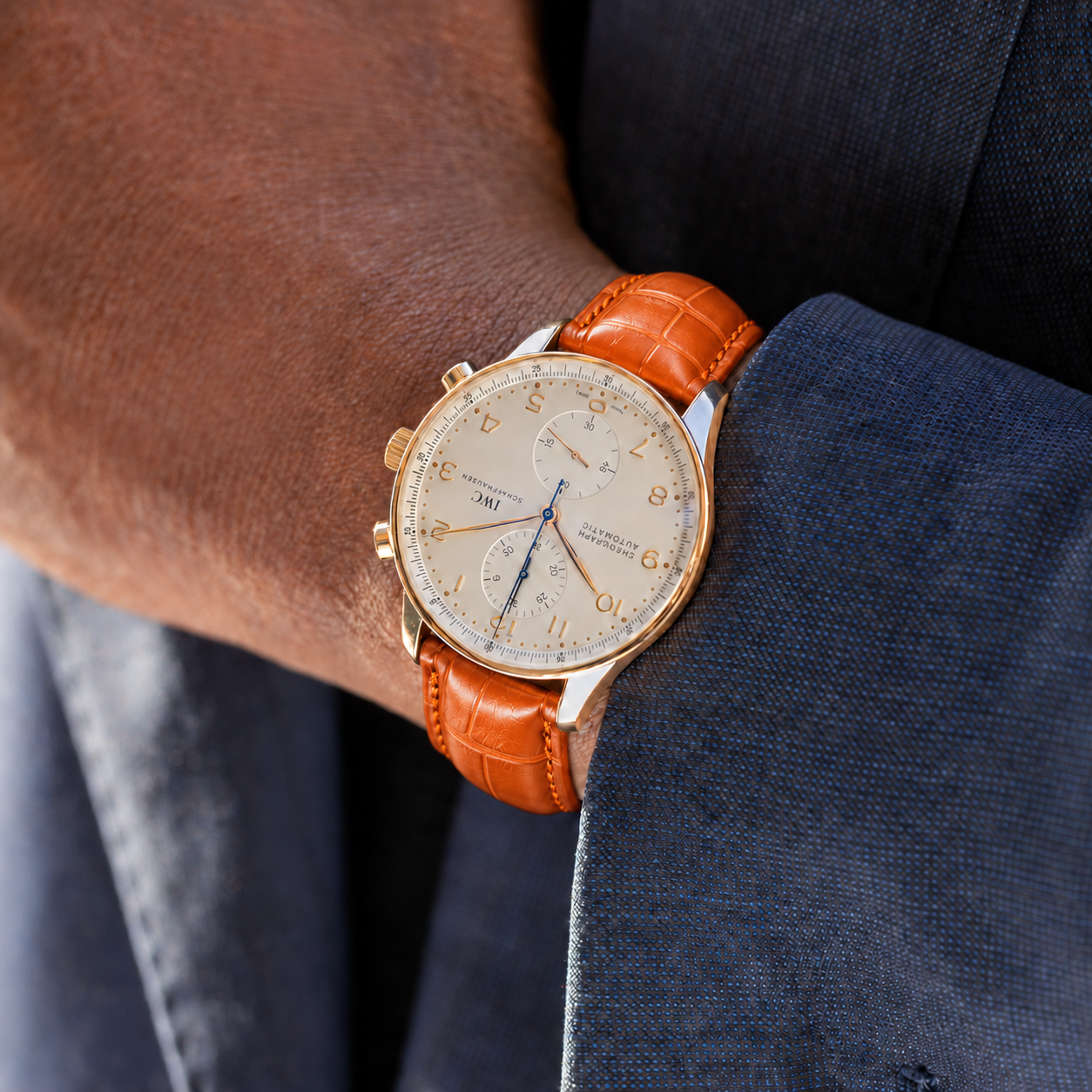 Horlogeband Louisiana oranje | voor Frederique Constant