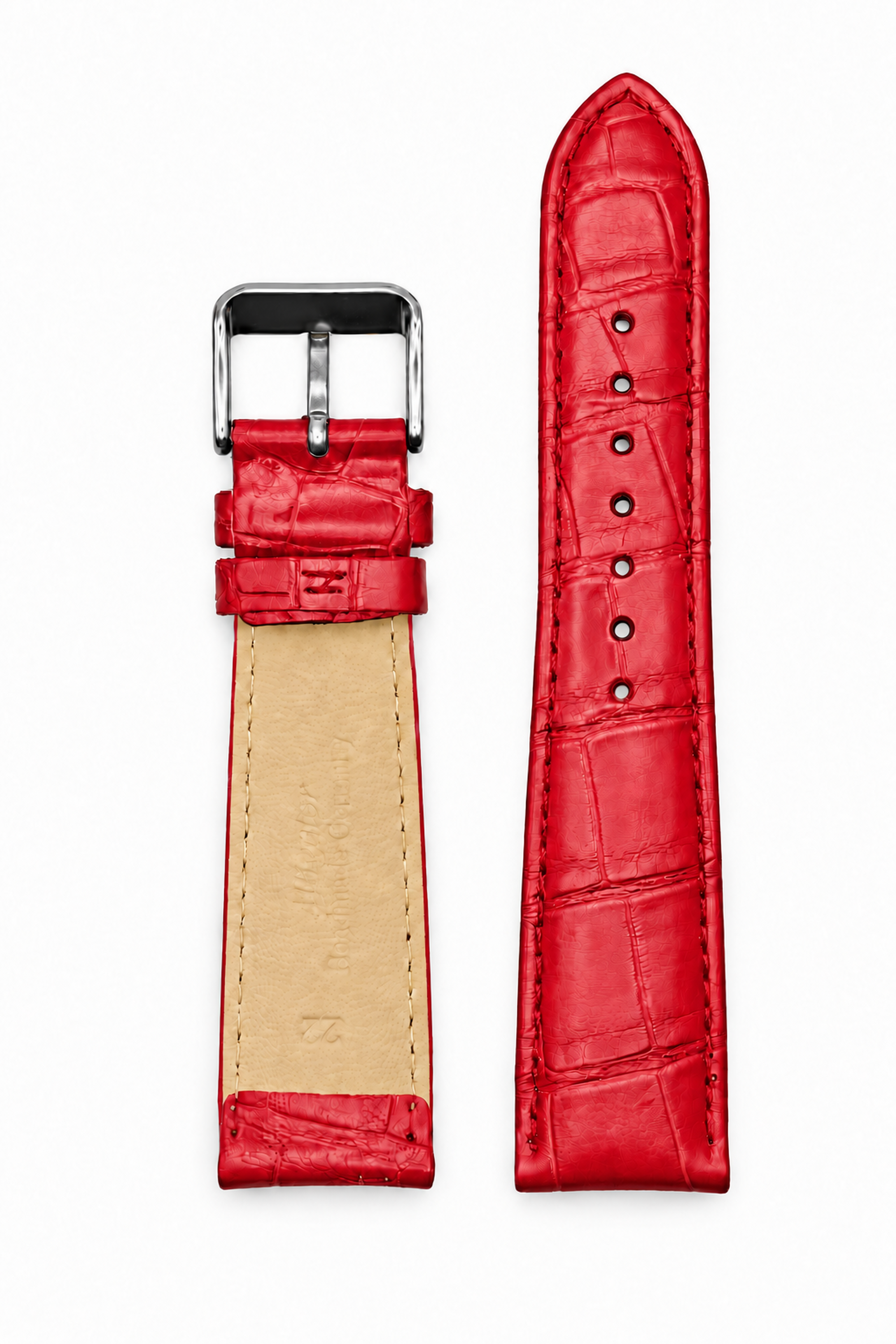 Horlogeband Louisiana rood | voor Raymond Weil