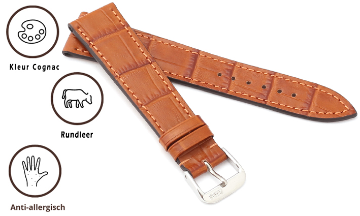 Horlogeband Baltimore cognac | voor Certina