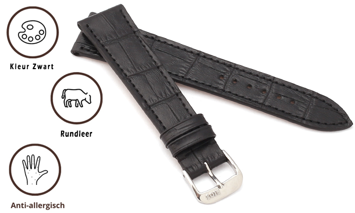 Horlogeband Baltimore zwart | voor Armani
