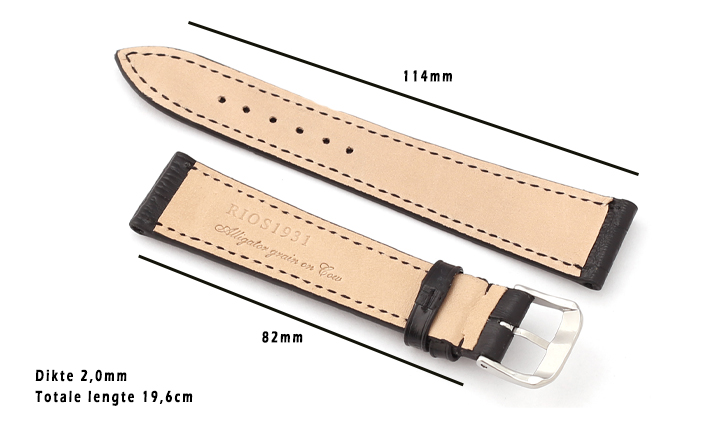 Horlogeband Baltimore zwart | voor Armani