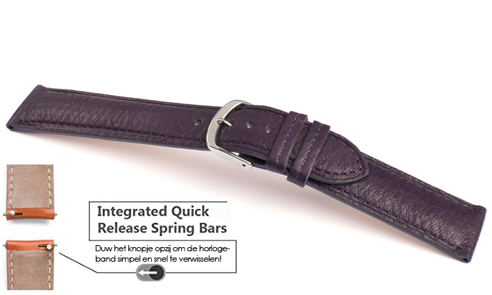 Horlogeband Vegi Aubergine | voor Ticwatch