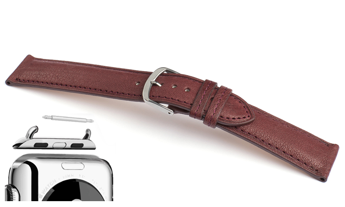 Horlogeband Vegi bordeaux | voor Apple watch 