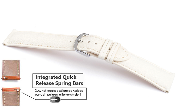 Horlogeband Vegi belugawit | voor Asus ZenWatch 