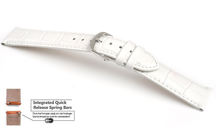 Horlogeband Lausanne wit | voor Fossil Q 