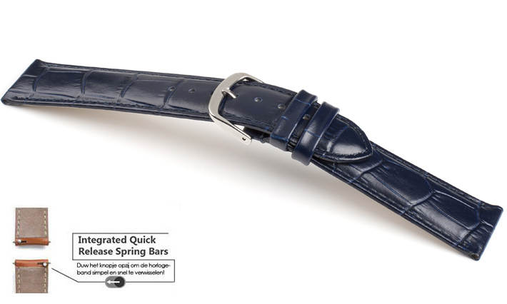 Horlogeband Lausanne donkerblauw | voor Smartwatch bandjes