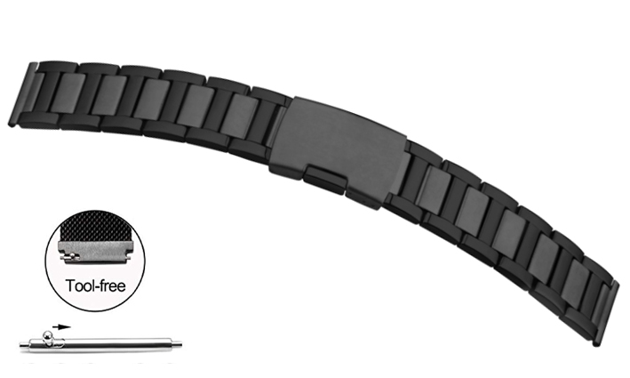 Horlogeband Easy Change Veneto Black | voor Garmin horloge bandjes