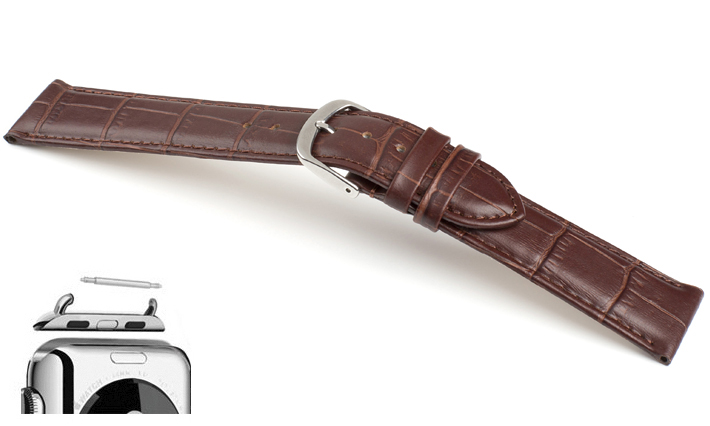 Horlogebanden Lausanne donkerbruin | voor Apple watch