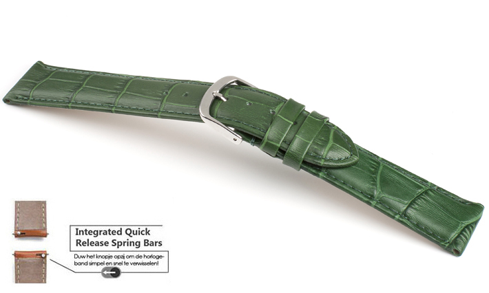 Horlogebanden Lausanne groen | voor Fossil Q
